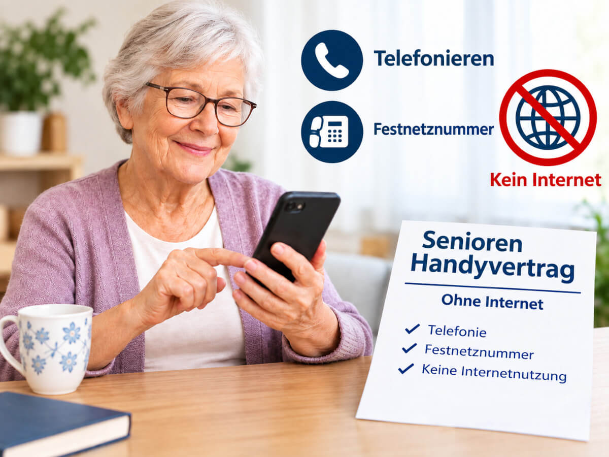 Senioren Handyvertrag ohne Internet